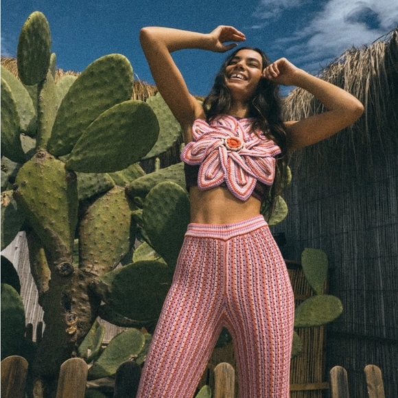 Zara Flower Crochet Knit Crop Top - Picture 14 of 17